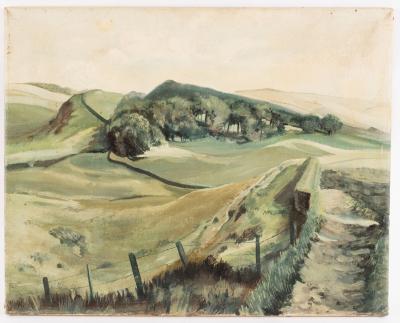 W Wiltshire Landscape signed with 2de0b5