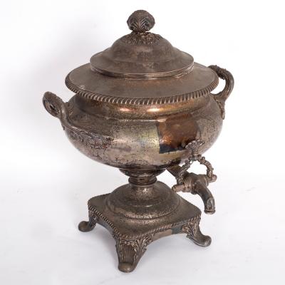 A Sheffield plate tea urn, circa