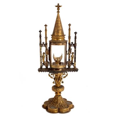 An Iberian gilt-metal monstrance,