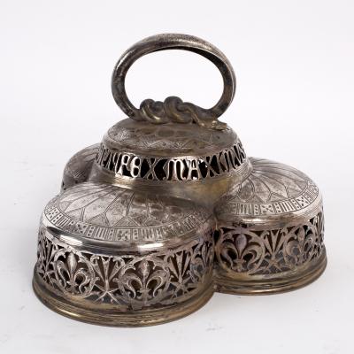 A Swiss 800 standard silver altar 2de14c