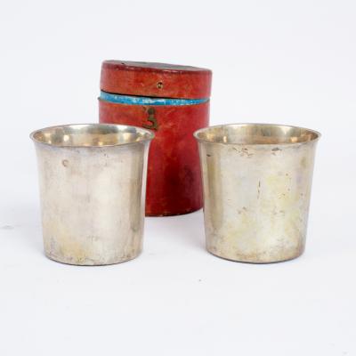 Two Dutch silver beakers, circa