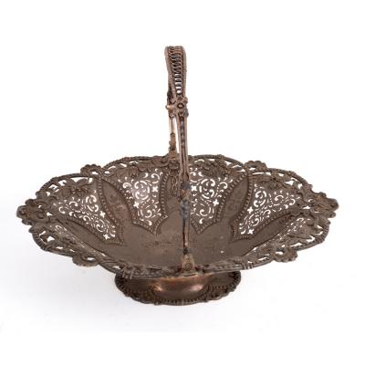 A Victorian silver cake basket,