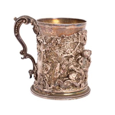 A Victorian Britannia silver mug,