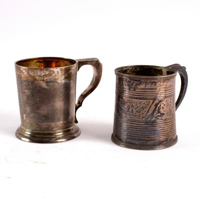 A silver christening mug, Birmingham