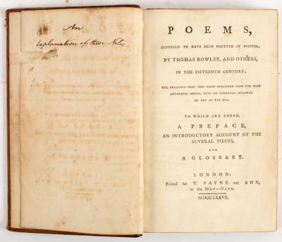  Chatterton Thomas Poems  2de1e1