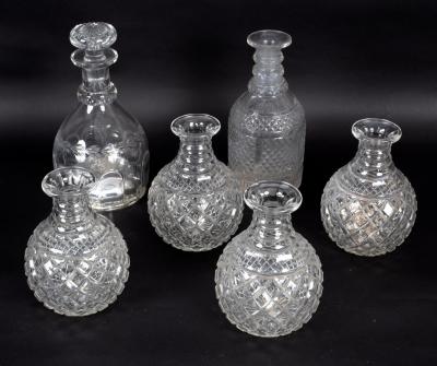 A 19th Century cut glass decanter, the