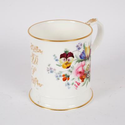 A large English porcelain mug,