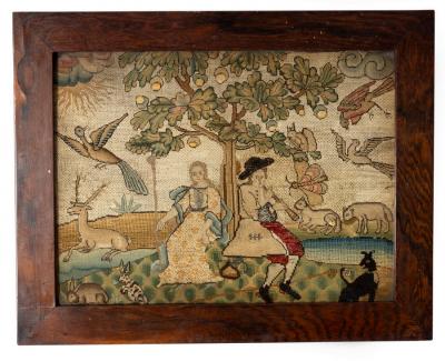 An 18th Century needlework picture,