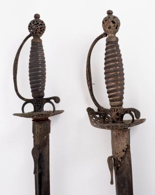 A George III sword with wire bound grip