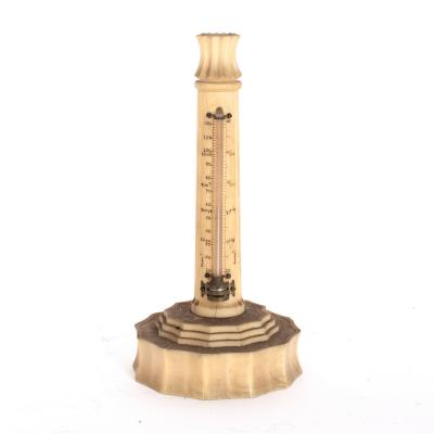 An Anglo-Indian ivory table barometer,