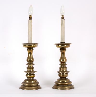 A pair of European brass pricket 2de2d3