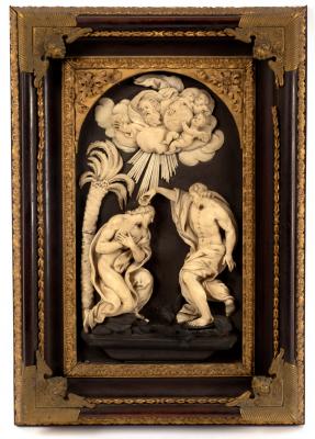 An Italian ivory relief, 19th Century,