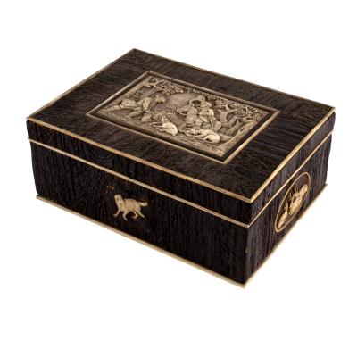 A 19th Century box with hunting