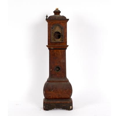 A miniature walnut longcase clock,
