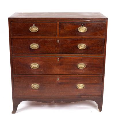 A George IV mahogany chest of two