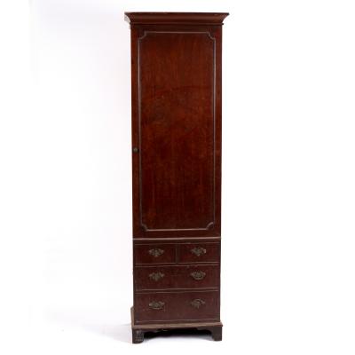 A narrow George III style mahogany