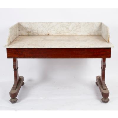 A Victorian marble-topped washstand