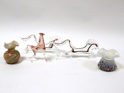 Style of Murano, a pair of glass
