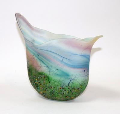 A Studio Art glass vase in the