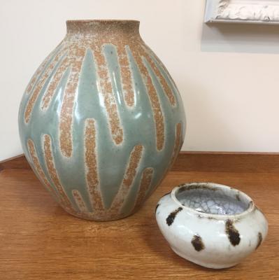Studio ceramics, a globular vase