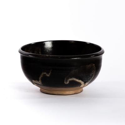 Studio Pottery, a black glaze bowl