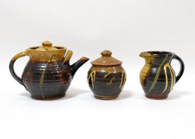 Studio Pottery, a three-piece tea