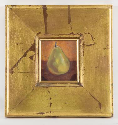 Laura Hunter/Pear in a Gilded Frame/oil