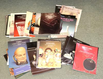 Auction catalogues, a large quantity