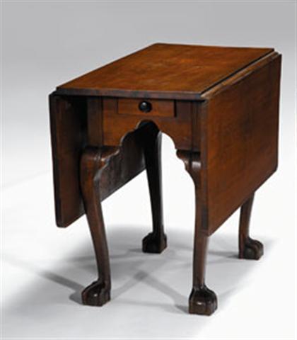 Chippendale walnut drop leaf table