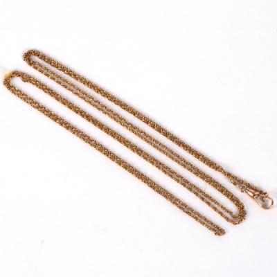 A 9ct yellow gold guard chain,