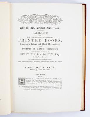 Catalogue, two volumes of the HW