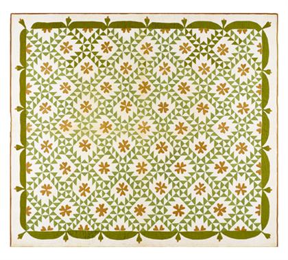 Pieced cotton quilt circa 1870 496ff