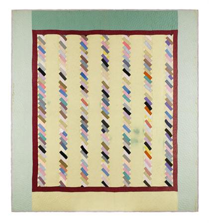 Pieced Amish quilt    late 19th