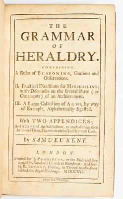 Kent (S) The Grammar of Heraldry,