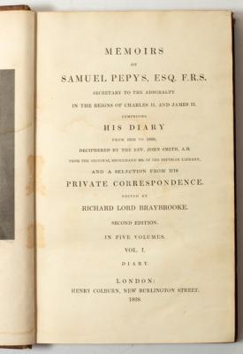 Smith J A Memoirs of Samuel Pepys 2de60c