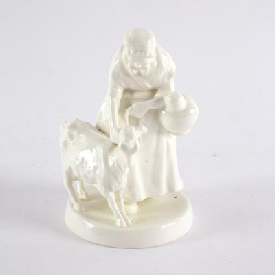 A Royal Worcester white glazed figure,