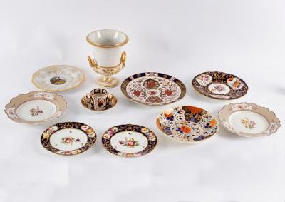 A collection of eight English porcelain