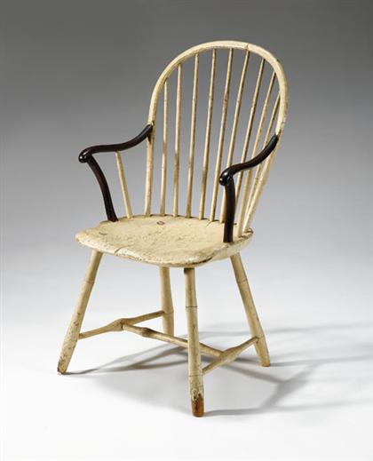 Painted hoop back Windsor armchair