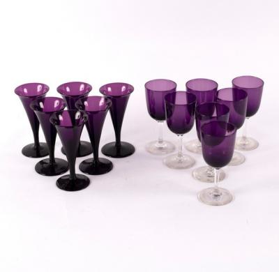 Six amethyst glass wine glasses 2de66d