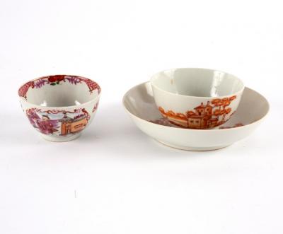 A Chinese iron red tea bowl and