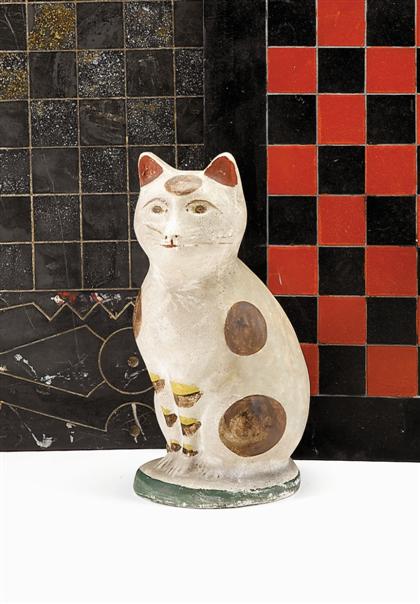 Painted chalkware cat probably 4971e