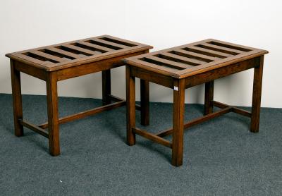 A pair of Victorian luggage racks  2de736