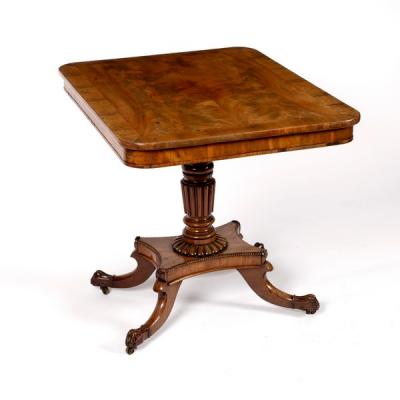A Regency rosewood table with plain
