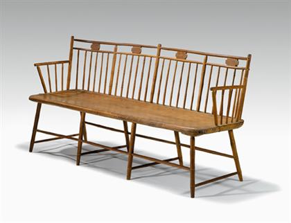 Federal bamboo turned Windsor settee 49738