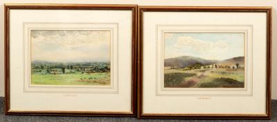 L A Hamond Rural Landscape a pair watercolour  2de834