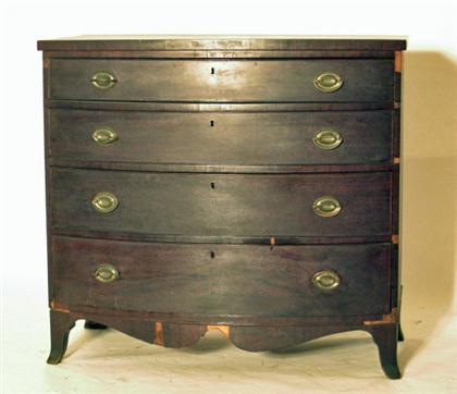 Federal mahogany bow front chest 4973f