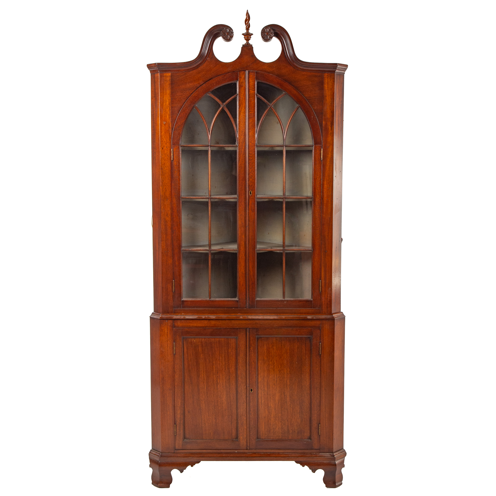 FEDERAL MAHOGANY CORNER CUPBOARD 2de87f