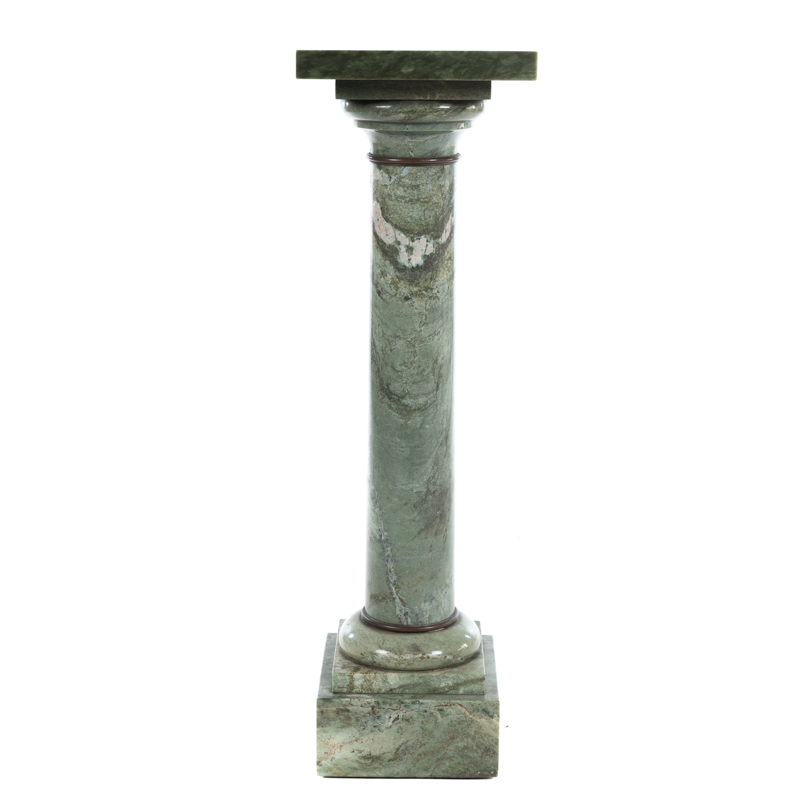 CLASSICAL STYLE GREEN ONYX PEDESTAL