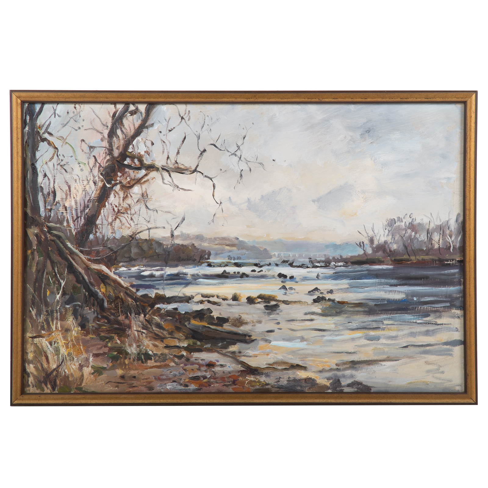 RAOUL MIDDLEMAN WINTER RIVER SCENE  2de915