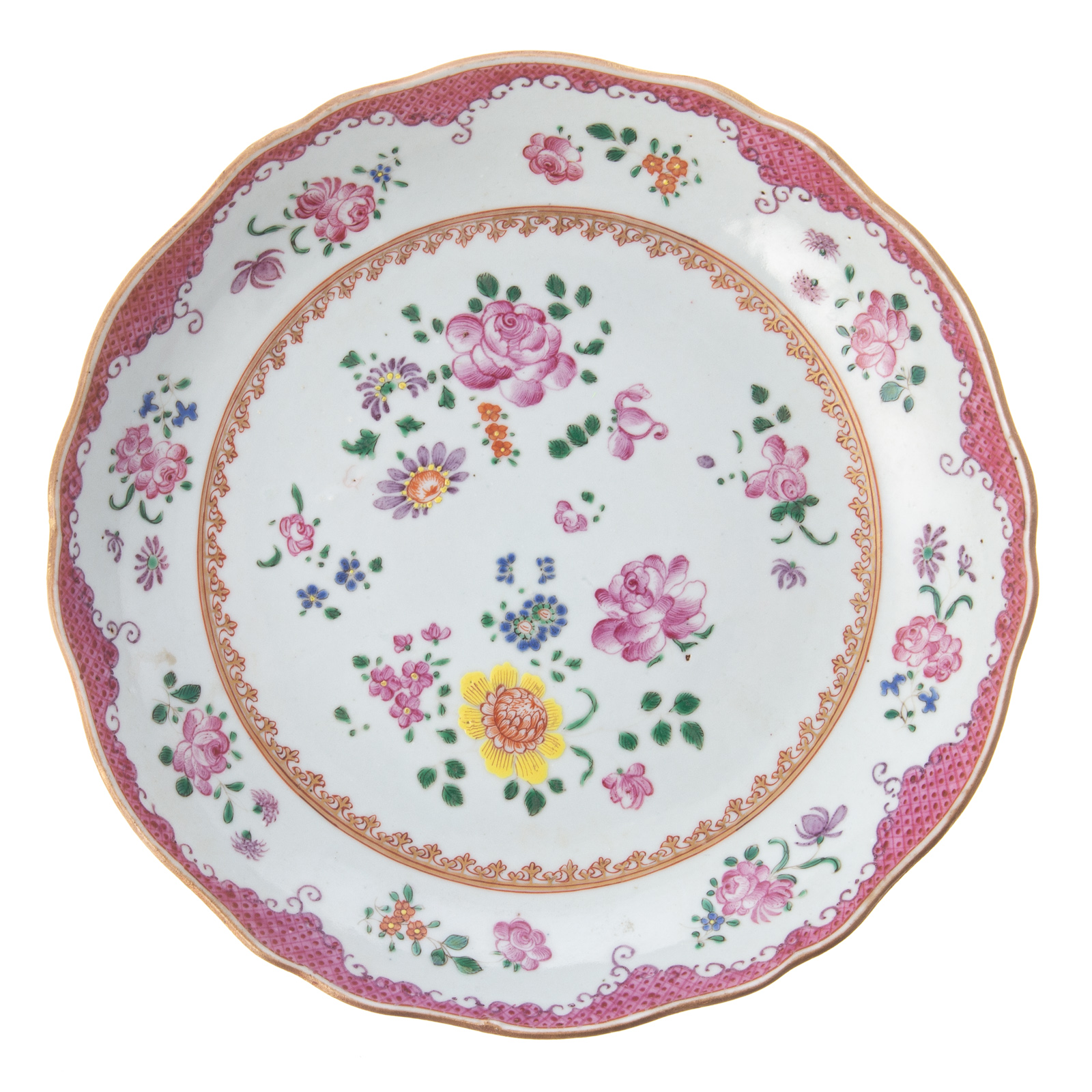 CHINESE EXPORT FAMILLE ROSE PLATE 2de995